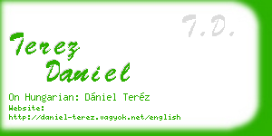 terez daniel business card
